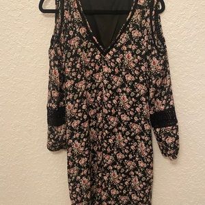 Black floral dress